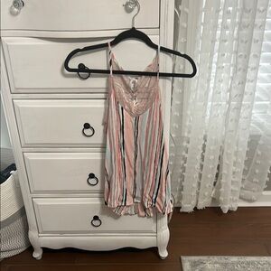 Pink Asymmetrical Ruffled Camisole